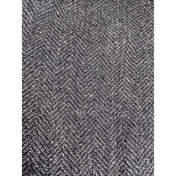 Circle Dallas Mens Blazer Jacket Black Gray 44R 100% Silk Tweed Chevron - Picture 7 of 14